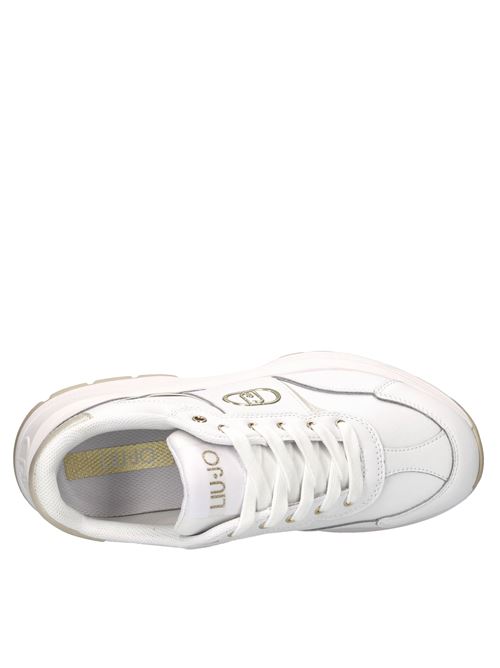 Sneakers in pelle ed ecopelle LIU JO | EVA 02 CALF LEATHERBIANCO-PLATINO